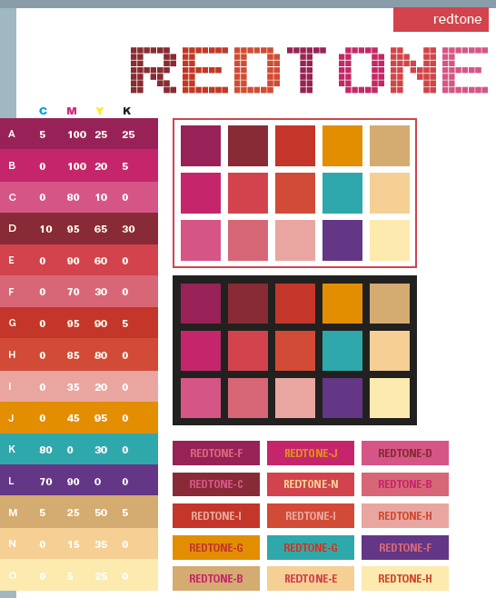 Red tone color scheme