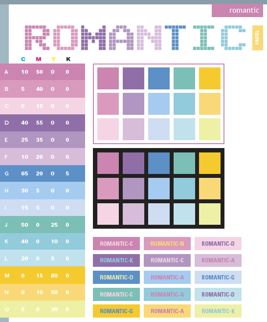 Romantic color scheme